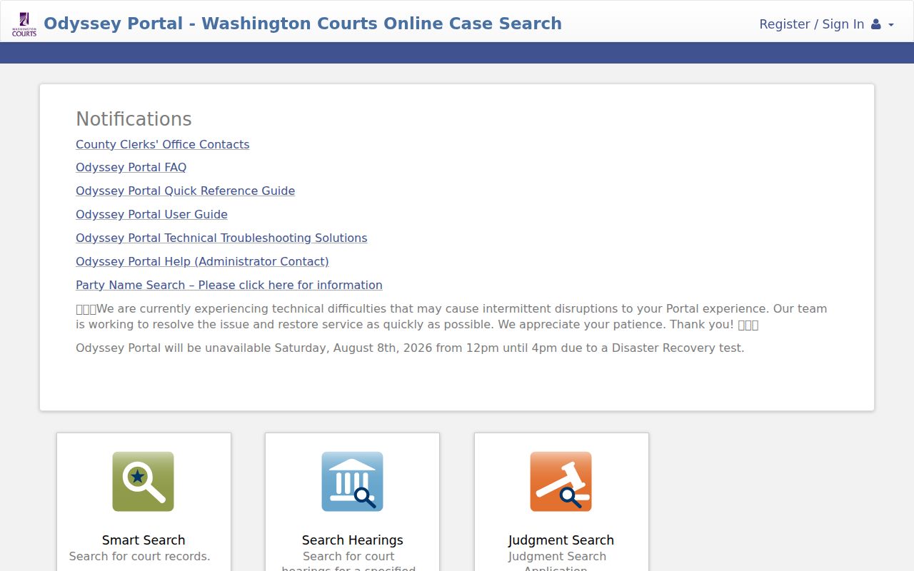 Bremerton people search using Kitsap Superior Court Odyssey